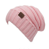 Winter Hats for Women CC Labeling Knitted Beanie Casual Solid Color Hip-Hop Skullies Bonnet Gorro Bone Mens Warm Crochet Hat