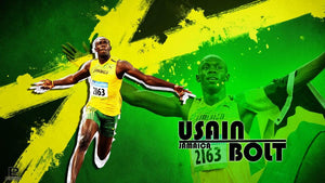 Living room home wall decoration fabric poster Usain Bolt Canvas Poster Print