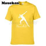 Men UGO Usain Bolt Lightning 100M Sprint Record Holder Champion Short Sleeve T-shirt Tee 100% Cotton T SHIRT Men's W0519030